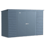 Arrow Select Steel Storage Shed, 10x4, Blue Grey