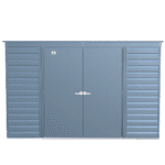 Arrow Select Steel Storage Shed, 10x4, Blue Grey