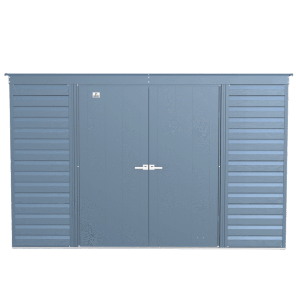 Arrow Select Steel Storage Shed, 10x4, Blue Grey