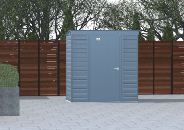 Arrow Select Steel Storage Shed, 10x4, Blue Grey