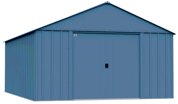 Arrow Classic 12 x 17 x 8 ft Blue Grey Steel Storage Shed