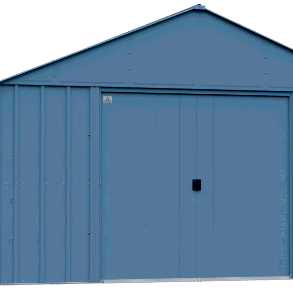 Arrow Classic 12 x 17 x 8 ft Blue Grey Steel Storage Shed