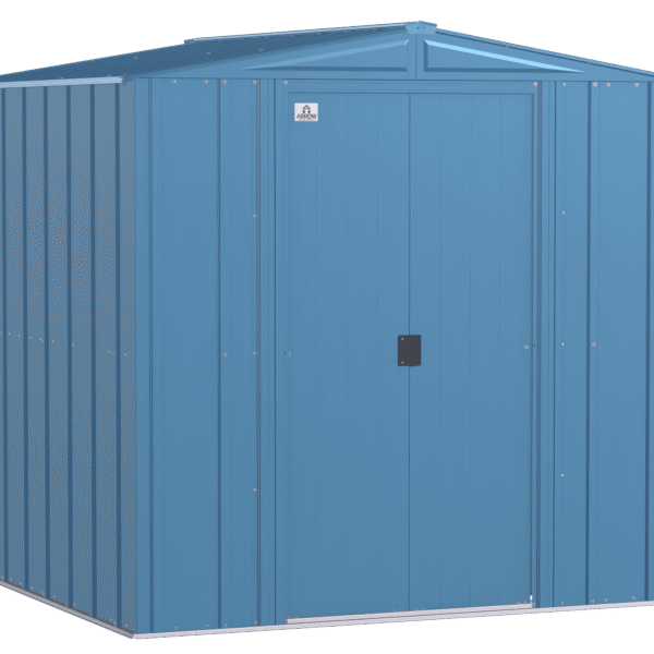 Arrow Classic Steel Storage Shed, 6X6, Blue Grey