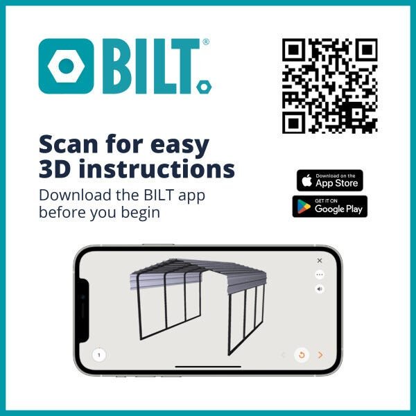 Arrow 10 x 15 x 9 ft Eggshell Carport