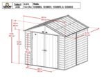 Arrow Select 8 x 8 x 8 ft Blue Shed