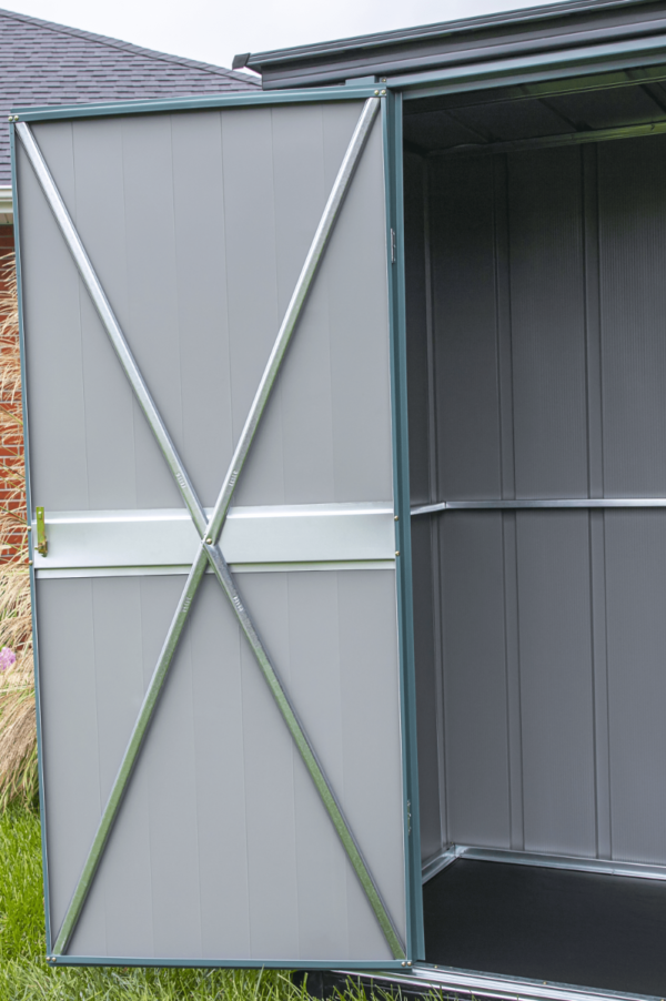 Spacemaker® Patio Steel Storage Shed, 4 ft. x 3 ft. Juniper Berry