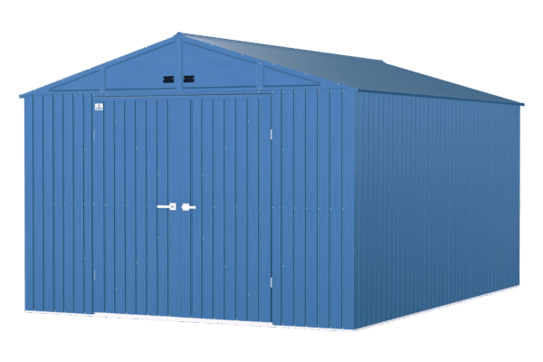 Arrow Elite 10 x 14 x 8 ft Blue Grey Steel Storage Shed
