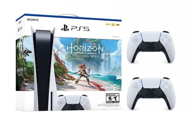 Sony Playstation 5 PS5 Horizon Forbidden West Blu-Ray Console with Extra DualSense Wireless Controller Bundle (US Plug) 1000032115/1000032000-3005715
