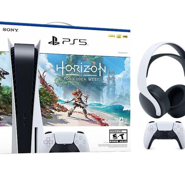 Sony Playstation 5 PS5 Horizon Forbidden West Blu-Ray Console with PULSE 3D Wireless Gaming Headset 1000032115/1000032000-3005688