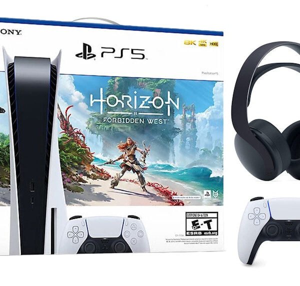 Sony Playstation 5 PS5 Horizon Forbidden West Blu-Ray Console with PULSE 3D Wireless Gaming Headset 1000032115/1000032000-3006397