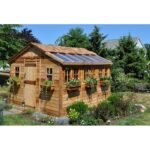 12 ft. W x 12 ft. D Cedar Wood Sunshed Garden Shed