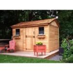 12 ft. W x 8 ft. D Cabana Cedar Wood Garden Shed