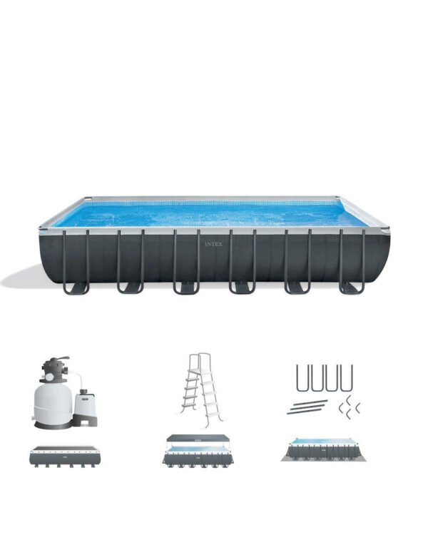 Intex Ultra Frame Rectangular Above Ground Swimming Pool Set