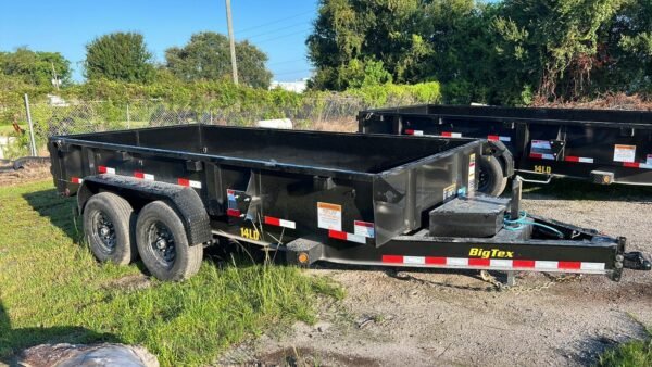 14 Foot Big Tex Low Profile with Spreader Gate Black Dump Trailer (14LD-14BK)