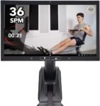 Aviron Strong Series Rower: 22″ HD Touchscreen, Dual Air & Magnetic Resistance up to 100 lbs. Game-Based Workouts, Streaming, Compact Design