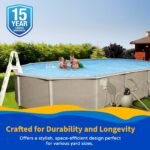 Belize 12-ft x 24-ft Oval 52-in Deep 6-in Top Rail Metal Wall Swimming Pool Package
