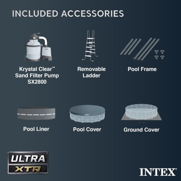 Intex Ultra XTR Round Frame Pool with Pump, Cooler, and Floats (2 Pack)
