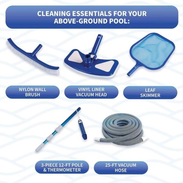 Blue Wave San Pedro 24-ft Round 52-in Deep 6-in Top Rail Above Ground Steel Wall Swimming Pool