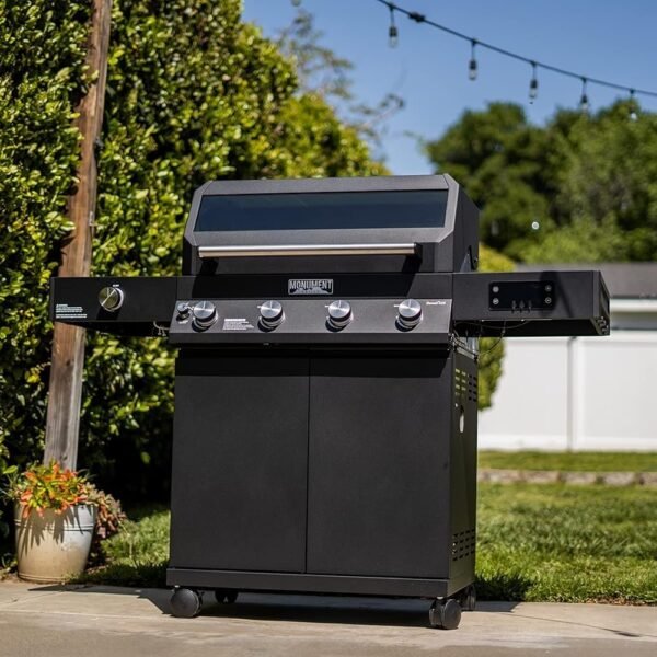 Monument Grills Denali 425 Black Smart Tech Propane Gas Grill