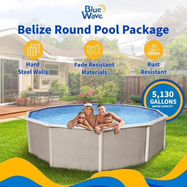 Blue Wave Belize 15′ Round Above Ground Pool