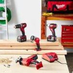 Milwaukee 2695-24 M18 18V Cordless Power Tool Combo Kit with Hammer Drill, Impact Driver, Reciprocating Saw, and Work Light (2 Batteries, Charger, and Tool Case Included)