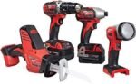 Milwaukee 2695-24 M18 18V Cordless Power Tool Combo Kit with Hammer Drill, Impact Driver, Reciprocating Saw, and Work Light (2 Batteries, Charger, and Tool Case Included)