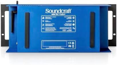 Soundcraft Ui24R Rack-Mountable Laptop or Tablet-Controlled, 24 input Digital Audio Mixer with onboard Signal Processing. Blue and Gray