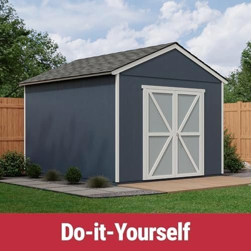Handy Home Products Rookwood 10×12 Do-It-Yourself Wooden Storage Shed- Does not Include Floor kit, Paint, or Roofing Shingles