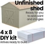 Handy Home Products Rookwood 10×12 Do-It-Yourself Wooden Storage Shed- Does not Include Floor kit, Paint, or Roofing Shingles