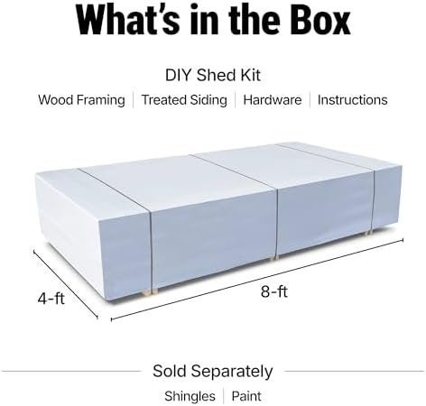 Handy Home Products Rookwood 10×12 Do-It-Yourself Wooden Storage Shed- Does not Include Floor kit, Paint, or Roofing Shingles