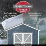 Handy Home Products Rookwood 10×12 Do-It-Yourself Wooden Storage Shed- Does not Include Floor kit, Paint, or Roofing Shingles