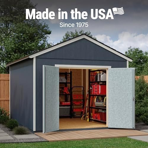 Handy Home Products Rookwood 10×12 Do-It-Yourself Wooden Storage Shed- Does not Include Floor kit, Paint, or Roofing Shingles