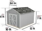 Handy Home Products Rookwood 10×12 Do-It-Yourself Wooden Storage Shed- Does not Include Floor kit, Paint, or Roofing Shingles