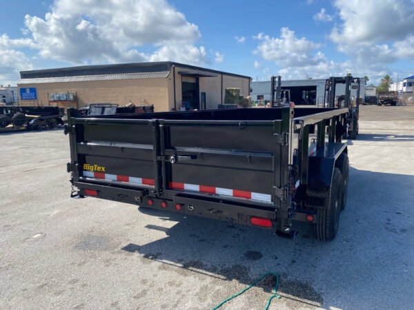 14 Foot Big Tex Heavy Duty Low Profile with Spreader Gate Black Dump Trailer (14LP-14BK6SIRPD)