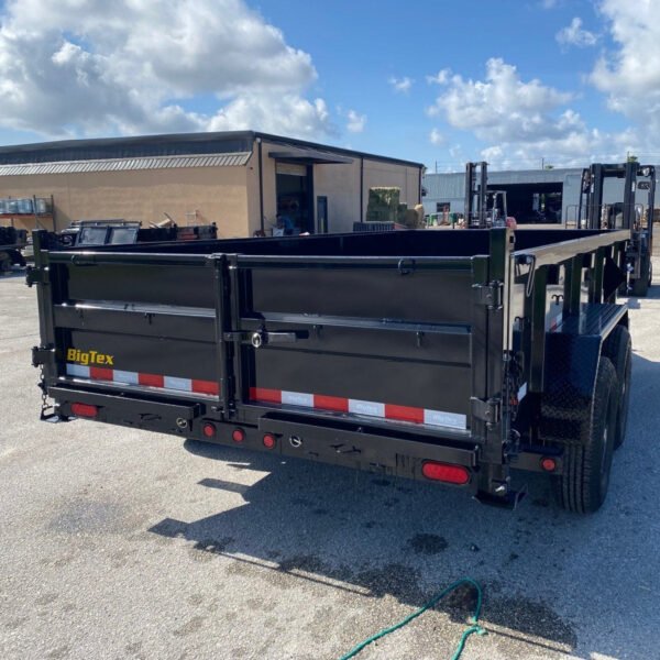 14 Foot Big Tex Heavy Duty Low Profile with Spreader Gate Black Dump Trailer (14LP-14BK6SIRPD)