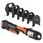 Pro Press Tool Pipe Crimping Kit, Cordless Battery Press Tool with 6 Interchangeable Jaws, DOBA-PPT6