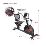 Sunny Health & Fitness Smart Recumbent Cross Trainer Elliptical Exercise Bike