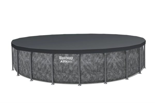 Bestway APX 365 22’x52″ Round Above Ground Swimming Pool Set with Pump and Ladder