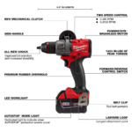 Milwaukee M18 FUEL 18- V Lithium-Ion Brushless Cordless Hammer Drill and Impact