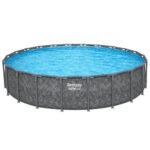 Bestway APX 365 22’x52″ Round Above Ground Swimming Pool Set with Pump and Ladder